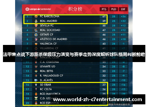 法甲焦点战下游厮杀保级压力演变与赛季走势深度解析球队格局判断前瞻